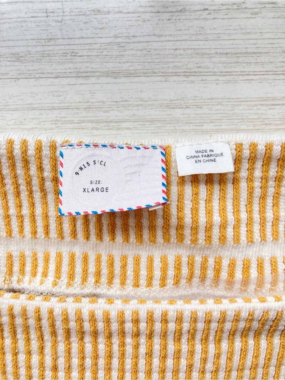 ANTHROPOLOGIE POSTMARK | Mustard Yellow Striped Knit Top | Size XL - Picture 2 of 12